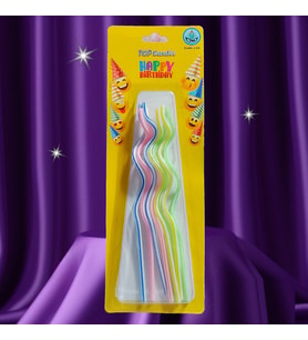 RENKLİ SPİRAL PASTA MUMU 8 ADET RENKLİ SPİRAL DOĞUM GÜNÜ MUMU MULTİ COLOR SPİRAL BIRTHDAY CANDLE