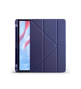 Huawei Honor Pad X9 11.5' Uyumlu Kılıf Zore Tri Folding Kalem Bölmeli Standlı Kılıf (Lacivert)