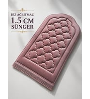 Diz Ağrıtmaz Ortopedik Seccade 1.5 cm Süngerli Kaymaz Taban Çanta Hediyeli
