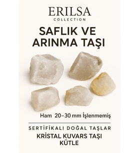 Sertifikalı Ham İşlenmemiş Kristal Kuvars Taşı Kütle – El Taşı Arınma Netlik Evrensel Şifa Enerjisi (Çok Renkli)