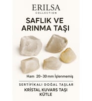 Sertifikalı Ham İşlenmemiş Kristal Kuvars Taşı Kütle – El Taşı Arınma Netlik Evrensel Şifa Enerjisi (Çok Renkli)