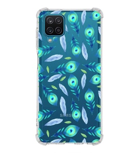 PrintiFy Samsung Galaxy M12 Uyumlu Nazar Boncuğu 3 Baskılı Şeffaf Köşe Korumalı Antişok Kılıf