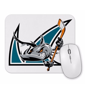 Shark Hockey Team Logo Mouse Pad