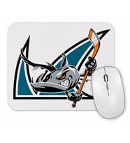Shark Hockey Team Logo Mouse Pad