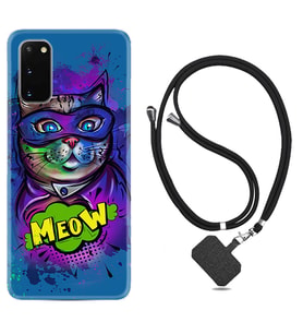Samsung A02S A03S A10 A12 A13 A21S A22 Kılıf Boyun Askılı Silikon Super Meow 1715