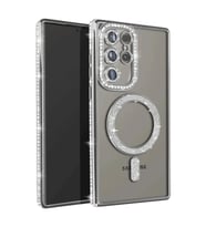 Samsung Galaxy S23 Ultra Joke Simli Magneticsafe Kılıf - Gümüş