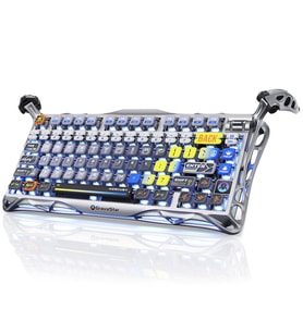 GravaStar Mercury K1 Pro RGB Kablosuz Mekanik Gaming Klavye, İngilizce Q, Interstellar Silver