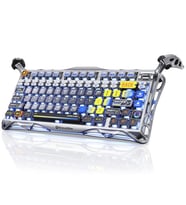GravaStar Mercury K1 Pro RGB Kablosuz Mekanik Gaming Klavye, İngilizce Q, Interstellar Silver