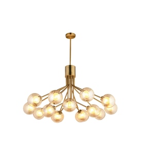 LampaLuce Forti Modern Tasarım Sarkıt Avize 15'li Sarı 60x90cm