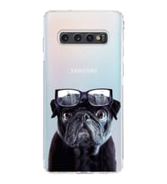 PrintiFy Samsung Galaxy S10 ile Uyumlu Köpek 3 Kamera Korumalı Şeffaf Kılıf
