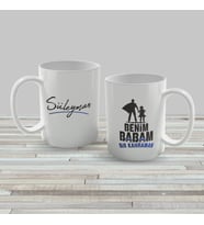 Kişiye Özel Babalar Günü Kahraman Temalı Seramik Kupa
