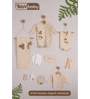 VaVBaby Organik Hastane Çıkışı 10’lu Polar Bear-Ekru