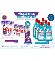 Miss Sıvı Çamaşır Deterjanı Renkli/Beyaz 1500ML & Çamaşır Sodası 500GR Lavanta (Avantajlı Set)