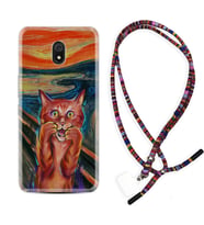 Xiaomi Redmi 8A 8 Pro 9C 9T 10C 11T Pro Kılıf Boyun Asklı Rasta Silikon Tablo Cat 1788