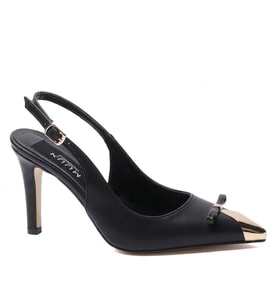 Kuum London K145-25882 Siyah Vip Exclus 7 cm Kadın Ayakkabı