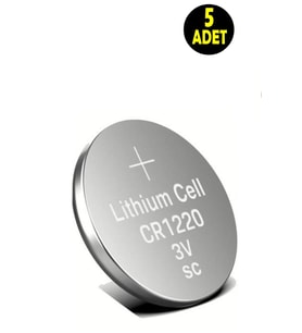 5 ADET 3 VOLT CR1220 Lityum Düğme Para Pil CR 1220