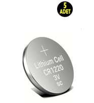 5 ADET 3 VOLT CR1220 Lityum Düğme Para Pil CR 1220