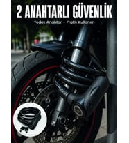 180 cm Uzun Çelik Halatlı Anahtarlı Kilit ile Güvenli Park Deneyimi