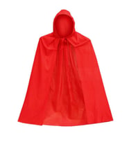 Parti Cadılar Bayramı Halloween Kapişonlu Kırmızı Pelerin 90 cm