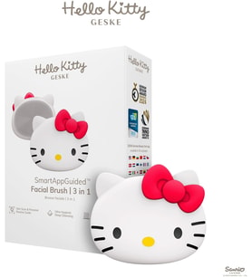 x Hello Kitty SmartAppGuided™ yüz fırçası 3'ü 1 arada yüz temizleme fırçası temizlik fırçası silikon yüz fırçası cilt temizliği cilt bakımı yumuşak temizlik yüz temizleyici