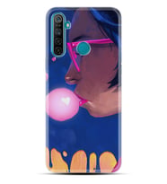 Realme 5i 5 Pro 6i 7 Pro 8 Kılıf Desemli Silikon Sakız ve Kız 1767