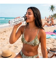 İsime Özel Plaj Metal Su Matarası 800ml.