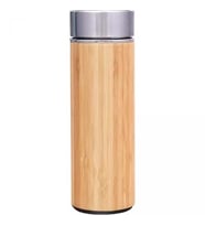 Bambu Dış Yüzeyli Çelik Hazneli Termos 500 Ml