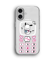 iPhone 16 Uyumlu Tatlı Kawaii Desenli Şeffaf Telefon Kılıfı