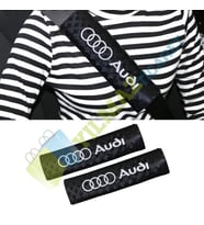 Audi Logo Emniyet Kemer Pedi Nakış Işleme Yüksek Kalite 2 Adet ( 21 x 5,5 Cm Ölçü )