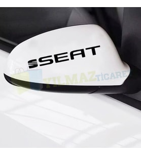 Seat Logo Kapı Kolu Jant Ayna Oto Sticker Yapıştırma Etiket 10 Adet ( 12 x 1,3 Cm Ölçü )