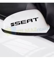 Seat Logo Kapı Kolu Jant Ayna Oto Sticker Yapıştırma Etiket 10 Adet ( 12 x 1,3 Cm Ölçü )