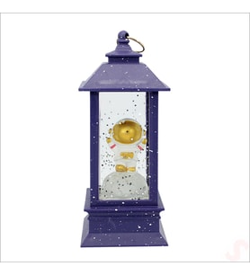 Uçuşan Simli,12,5cm x 5cm Led Işıklı Astronot Fener Küre - C (STD)