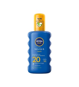Sun Güneş Koruyucu & Spf+20 Uva+Uvb Suya Dayanikli Nemlendirici 200Ml