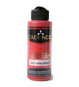 Cadence Premium Akrilik Boya 120 ml. 0011 Kan Kırmızı 