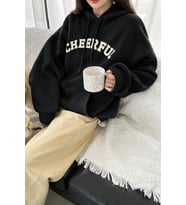 Unisex Cheerful Baskılı Sweatshirt (Siyah)