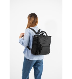 Ultra Hafif Çok Cepli, Çok Bölmeli Sırt ve El Çantası Siyah (Model:571-9S)