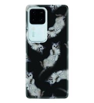 Vivo V30 Kılıf Silikon Desen Özel Seri Sevimli Kedicikler 1785