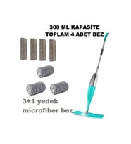 Çok Amaçlı Su Spreyi ve Mikrofiber Bezli Paspas Seti, 300 ml kapasite