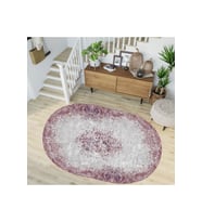 Eliana Home Baskılı, Yıkanabilir Kaymaz Taban Oval Halı TYC00515953357 100x150 cm (Pembe)