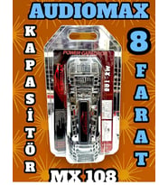 AUDIOMAX MX-108- 8 FARAD -LEDLİ-REMOTELİ POWER KAPASİTÖR--AKÜNÜZÜ VE SET TESİSATINIZI KORUR-AKÜ ÖMRÜ UZAR