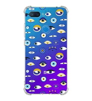 PrintiFy Xiaomi Mi 8 Lite Uyumlu Nazar Boncuğu 2 Baskılı Şeffaf Köşe Korumalı Antişok Kılıf