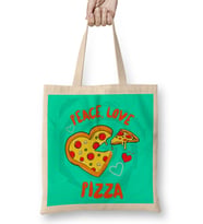 Peace Love Pizza Bez Çanta Uzun Saplı
