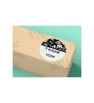 Teşekkür Ederiz Siyah Etiket Black Thank You Sticker 4 Cm (40 ADET)