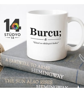 Stüdyo 14 Kişiye Özel İsim ve İsim Anlamı Tasarım Kupa -Mug ( Sevgiliye -Arkadaşa Hediye)