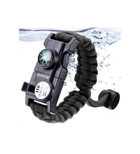 Out-4300 Paracord Hayatta Kalma Bilekliği Siyah