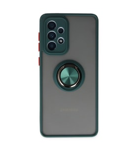 Samsung Galaxy A33 5g Kılıf Montreal Yüzüklü Silikon Kapak - Yeşil
