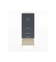 Hyperion Dolap 2 Raflı 3 Çekmeceli 2 Kapaklı 60x44x163 Aytaşı-Antrasit
