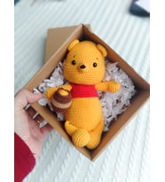 Sarı Ayıcık Amigurumi Organik Oyuncak Hediye Kutulu