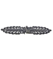 Antika Tarz Dekoratif Pirinç Yaprak Desenli Menteşe - 55x265 mm, Oksit