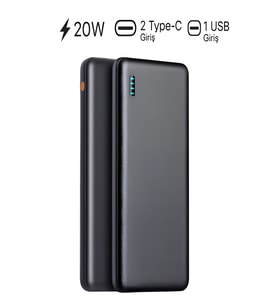 FP10 PD 20W Hızlı Şarj 10.000mAh Type-C ve Mikro USB Girişli Taşınabilir Powerbank